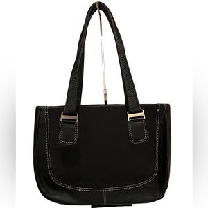 Knomo Melilla Medium Tote Pebbled Leather - Canvas Business Tote Bag